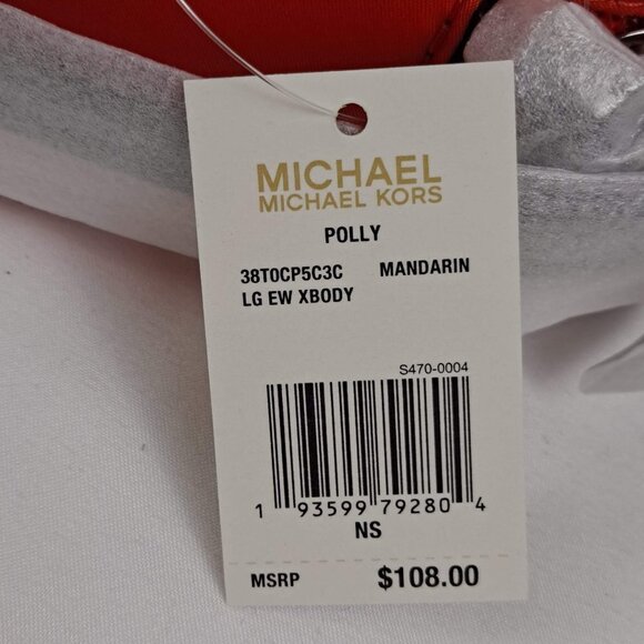 Michael Kors Polly Nylon Bag in Mandarin Crossbody Lightweight Daily Travel NWT - Picture 15 of 15